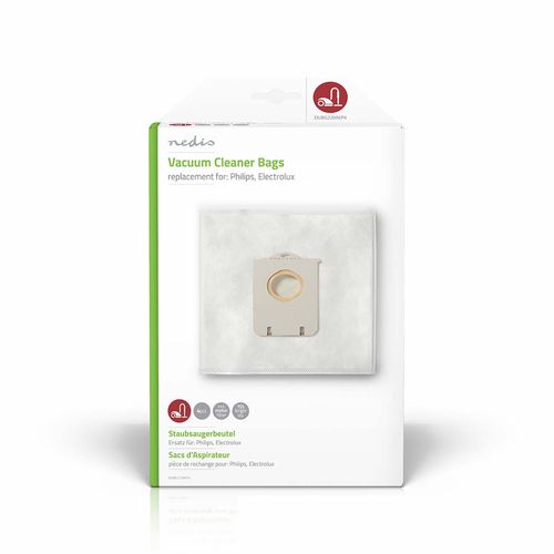 Vacuum Cleaner Bag | 4 pcs | Synthetic | Most sold for: Philips / Electrolux | White DUBG220AEP4