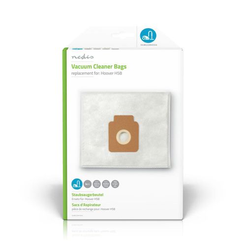 Vacuum Cleaner Bag | 4 pcs | Synthetic | Most sold for: Hoover H58 | White DUBG220HOO4