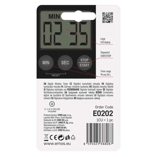 Kitchen Timer (99 min 59 sec) E0202 8595025388087