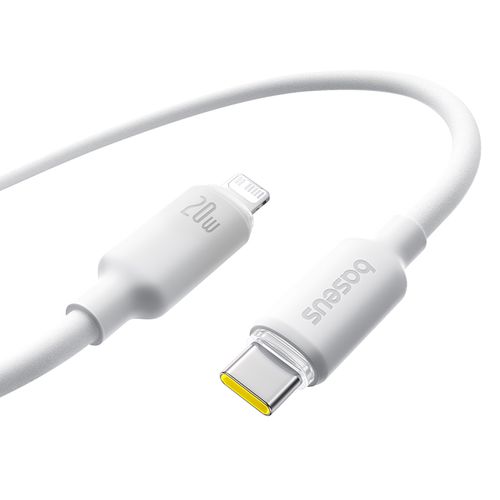 Kabelis USB C - IP Lightning 2m 20W baltas porėto silikono izoliacija BASEUS E0426A05 6932172693923