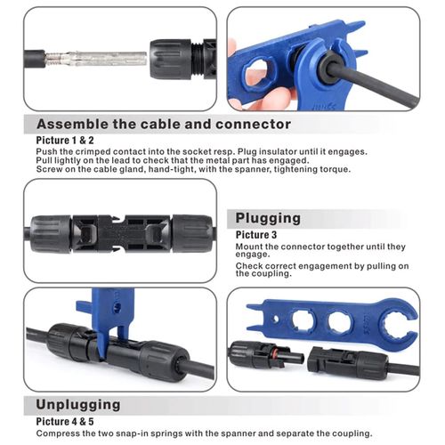 Tools set for photovoltaics MC4 PV E6108 E6108