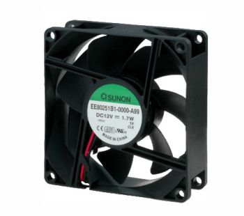 Ventiliatorius 80x80x25mm 12VDC 1.7W 69.7m³/h 33dBA su g. su laidu signalo tipo F SUNON RoHS EE80251B1-G99