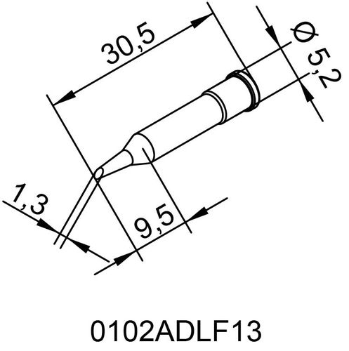 Antgalis ERSADUR, bešviniam litavimui, 1.3mm, lituokliui ERSA ER0102ADLF13 4003008083057