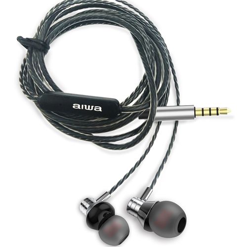 Earphones with Built-in Mic & In-Wire Remote Controller, Silver ESTM-50SL 8435256897180