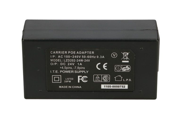 Maitinimo šaltinis PoE 24V 1A 24W 2xRJ45 su AC maitinimo laidu EX.14169 5903148914169