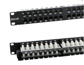 19" 1U patch panel 48 ports Excel 100-394 (Cat.6e) EXC100394