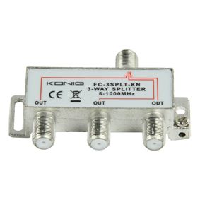 3 WAY F-SPLITTER 5-1000MHz KONIG FC-3SPLIT 5412810063659