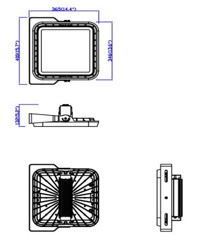 Lauko šviestuvas Beacon, 240W, neutraliai balta 230Vac, 31200lm, IP66, IK07, juodas, pritemdomas 1-10V FK-FD240-110N-HB