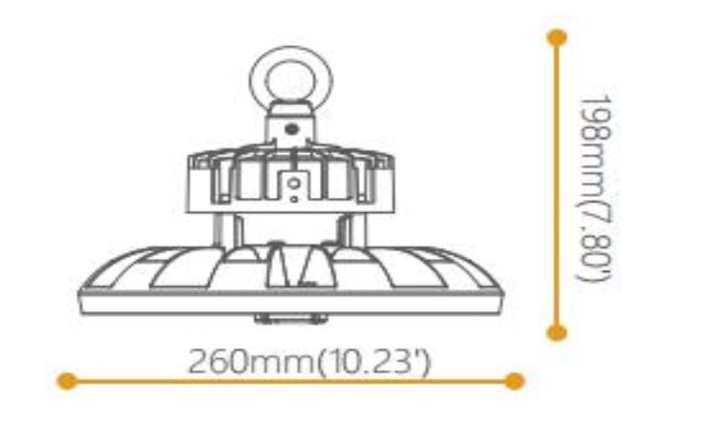 Светодиодный светильник Sapphire, 100W, 230Vac, 15000lm, 4000K, IP65, IK08, чёрный, 1-10V с затемнением FK-ID100-110N-FSA