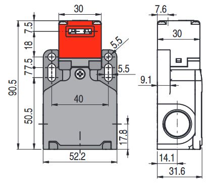 Safety switch with separate actuator FW 2092-D1M2, Pizzato FW-2092-D1M2 8018851155673