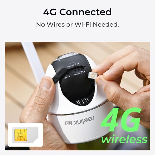 Wireless 4G LTE security camera with SIM slot, 32GB included, Go Series G440, 8MP 4K, IP64, PTZ, MicroSD up to 128GB G440  6975253983261