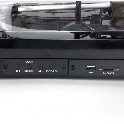 All-in-One Stereo Turntable 2x5W RMS with Bluetooth / USB / SD / FM Radio, Black GBTUR-120BKMKII 8435256896725