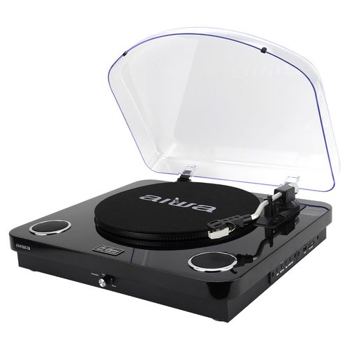 All-in-One Stereo Turntable 2x5W RMS with Bluetooth / USB / SD / FM Radio, Black GBTUR-120BKMKII 8435256896725