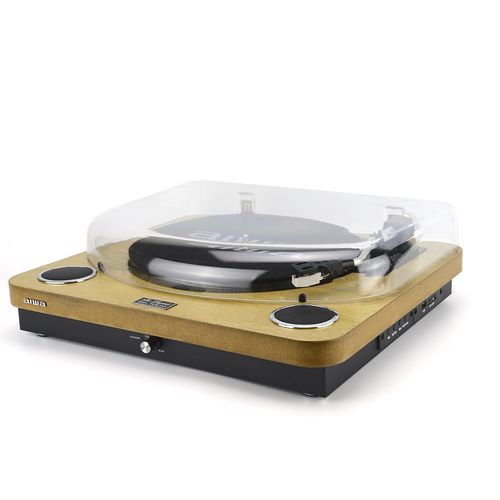 All-in-One Stereo Turntable 2x5W RMS with Bluetooth / USB / SD / FM Radio, Wood GBTUR-120WDMKII 8435256896718