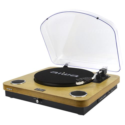 All-in-One Stereo Turntable 2x5W RMS with Bluetooth / USB / SD / FM Radio, Wood GBTUR-120WDMKII 8435256896718