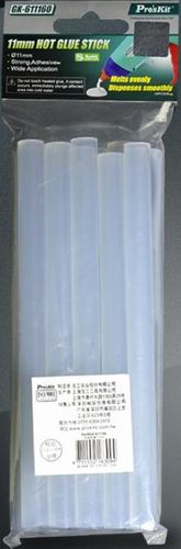 Klijų lazdelės Ø11x160mm, bespalvė 10 vnt. GK-611160 4711552163094