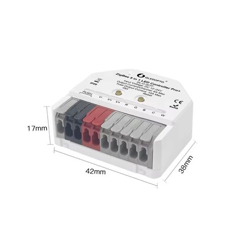 LED valdiklis ZigBee MINI PRO+ RF, 12-24Vdc, 6A/CH, 10A MAX, RGB, RGBW, RGB+CCT, CCT, DIM, PUSH-DIM GL-C-301P 6978699220075