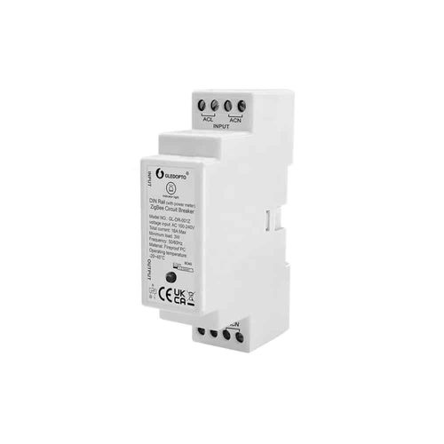 Išmani relė DIN bėgeliui, ZigBee, 230Vac, su energijos matavimu GL-DR-001Z 6978699220112