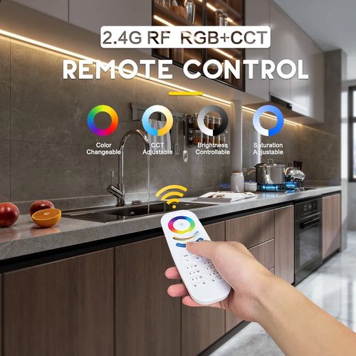 Remote control for GLEDOPTO RF controllers, 8 zonų, RGB + CCT / DIM GL-RC-009S 6978699220150