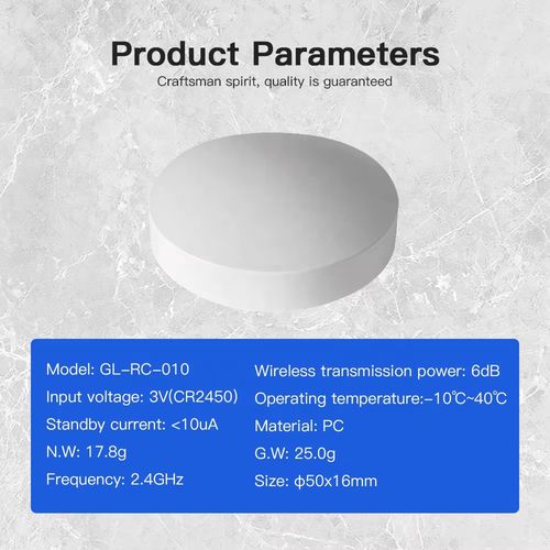 Remote control for GLEDOPTO RF controllers, 1 zonos, DOT, DIM GL-RC-010 6978699220167
