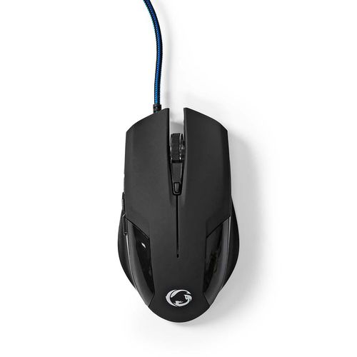 Gaming Mouse | Wired | 1200 / 2400 / 4800 / 7200 dpi | Adjustable DPI | Number of buttons: 6 | Programmable buttons | Right-Handed | 1.50 m | Without Lighting GMWD110BK 5412810412426