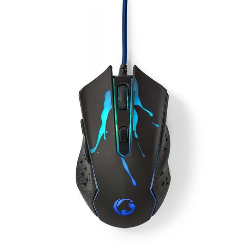 Gaming Mouse | Wired | 1200 / 1800 / 2400 / 3600 dpi | Adjustable DPI | Number of buttons: 6 | Programmable buttons | Right-Handed | 1.50 m | LED GMWD210BK 5412810411252