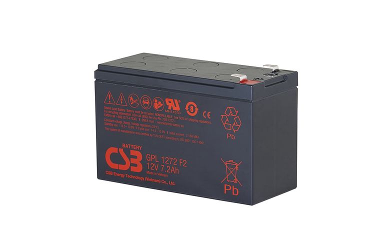 Akumuliatorius 12V 7.2Ah F2 (6.3mm) Pb AGM VRLA CSB CSB-GPL1272F2 4772081010402