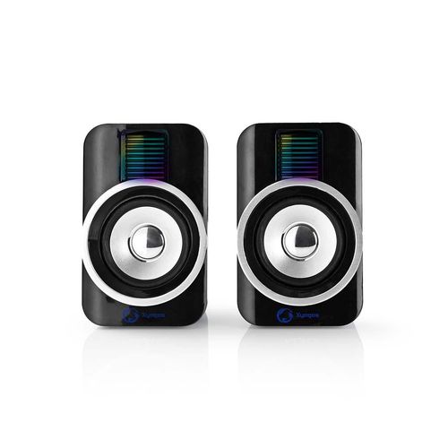 Gaming Speaker | Speaker channels: 2.0 | USB Powered | 3.5 mm Male | 30 W | RGB | Volume control GSPR20020BK 5412810270415