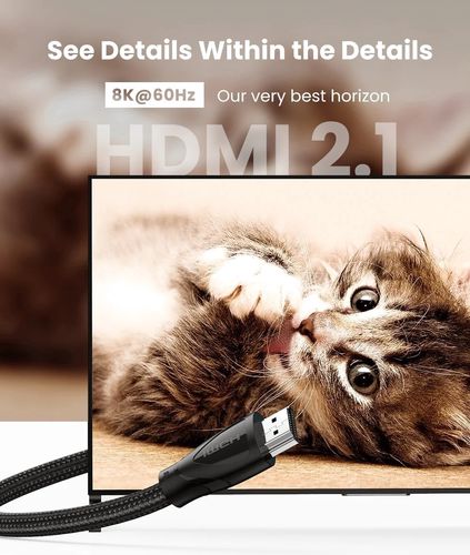 Kabelis HDMI-HDMI kištukai 3m (HDMI 2.1 8K@60Hz 48Gbps) juodas su nailoniniu šarvu HD140 UGREEN UGREEN/80404 6957303884049