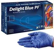 VINYL GLOVES, FOOD GRADE, BLUE, S, PK100 38996