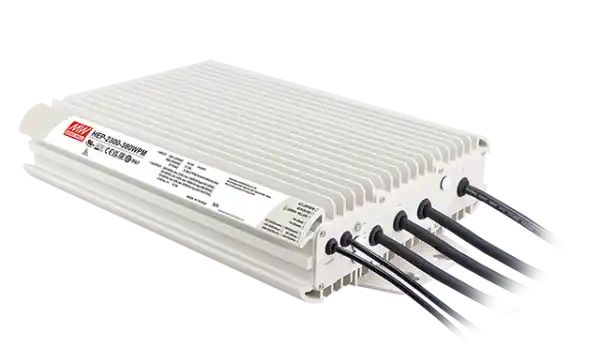 Impulsinis maitinimo šaltinis 55V, 48A, IP67, PFC, CAN BUS, kabeliniai išvadai, MEAN WELL HEP-2300-55WCAN