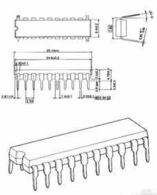 Integrated circuit 74HC573 DIP20 74HC573