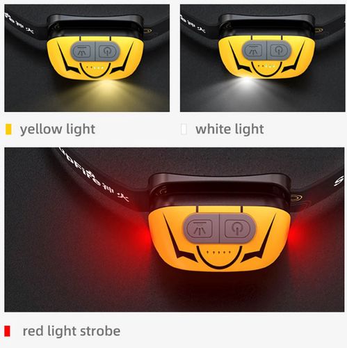 Žibintuvėlis ant galvos su jutikliu, įkraunamas USB, 5W 500lm, 1800mAh, 73g SUPERFIRE-HL05-S 6956362931596