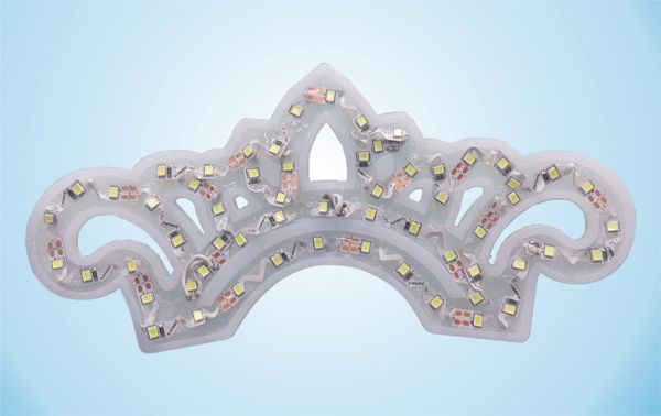 LED juosta 12V 7.2W/m nehermetiška šiltai balta 3000K, S formos, LEMLUX HM-2835-60-WWm/S