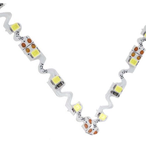 LED juosta 12V 7.2W/m nehermetiška šiltai balta 3000K, S formos, LEMLUX HM-2835-60-WWm/S