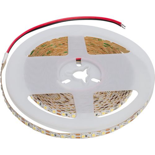 Светодиодная лента катушка 5м, 12V 10W/m 120LED/m 1200lm/m IP20 холодный белый 6500K, S форма, LEMLUX HM-S-120LED-W