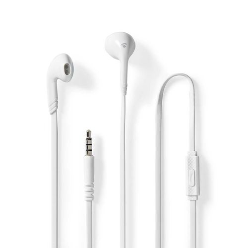 Wired Earphones | 3.5 mm | Cable length: 1.20 m | Built-in microphone | Volume control | White HPWD2021WT 5412810412549