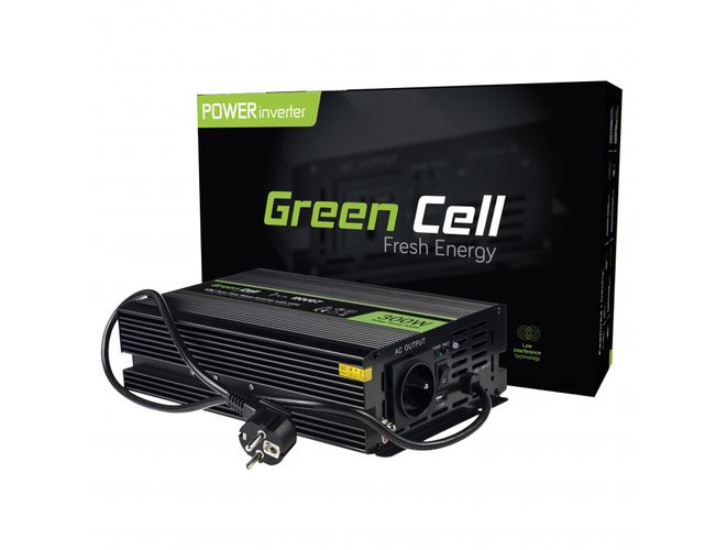 Green Cell Power Inverter UPS 12V to 230V Pure sine wave 300W/600W для печей и насосов центрального отопления INV07 5902719426582