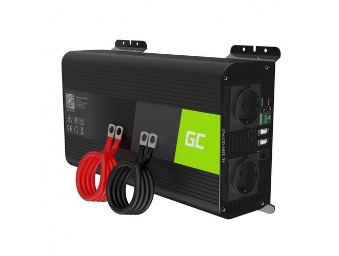 Green Cell Power Inverter PRO 12V to 230V 1000W/2000W Pure sine wave INVGC09 5907813963681