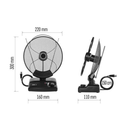 Antena kambarinė FM/DAB/DVB-T2 su LTE/4G/5G filtru J0705 EMOS J0705 8592920119716