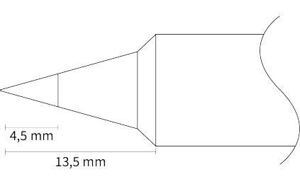 Antgalis lituokliui JT-SI01 smailas 0.8mm JT-SI01-STILS
