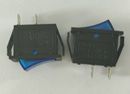 Jungiklis klavišinis, ON-OFF, fiks, 2k. 16A/250Vac, 28x10.5mm, SPST, mėlynas KE/MI/2F/B