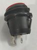 Rocker switch; ON-OFF, fixed, 2pins. 5A/250Vac, Ø19.8mm, SPST, round, waterproof, green KE/RO/G/H