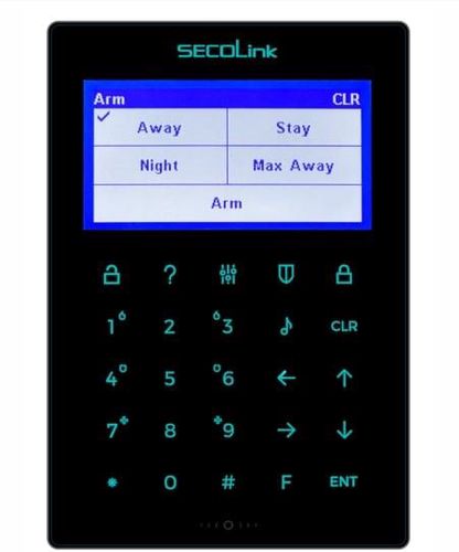 Keypad SECOLINK KM25M (black, LCD, voice messages, touch screen) ASGKM25MBL