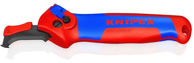 KNIPEX 16 50 145 SB Stripping Knife with guide shoe and ratchet function with multi-component grips 146 mm KNIP-1650145SB 4003773089902