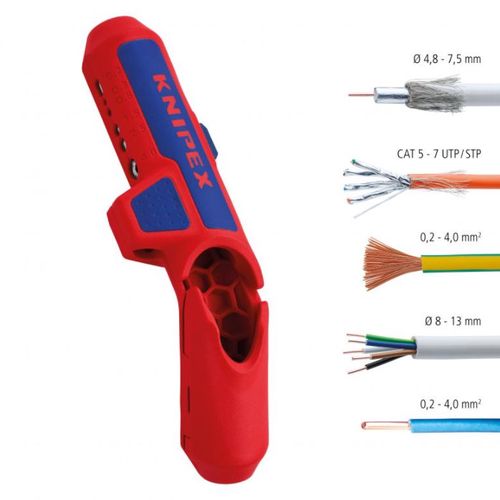 Универсальный инструмент для снятия изоляции ErgoStrip 0,2-4,0 мм², 16 95 01 SB KNIPEX KNIP/169501SB 4003773079927