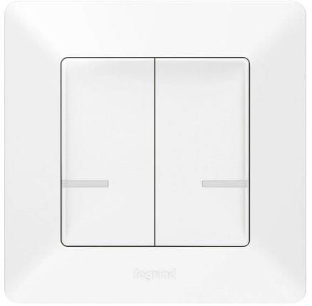 Surface 2-gang wireless switch Valena Life Legrand 752187 (white) L752187