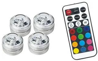 RGB REMOTE CONTROL LED LIGHT 4PK PEL01305
