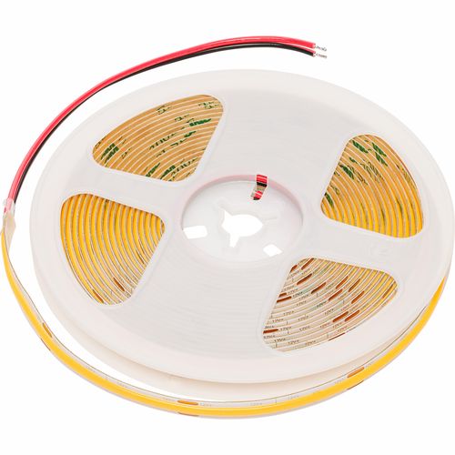 LED juosta, 12Vdc, 11W/m, COB 480LED/m, geltona, IP20, 180° COB-Y480-11-12