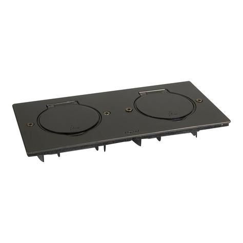 Floor box 4mod. Legrand 089752 (brushed brown steel) L089752